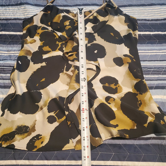 Cabi Size M 174 Ingenue Cami Tank Top Ruffle Adjustable Straps Animal Print - Picture 9 of 9